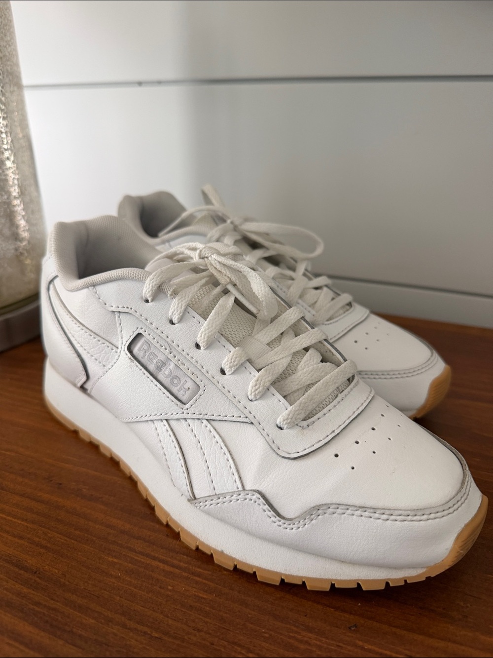 Reebok White Leather Trainers